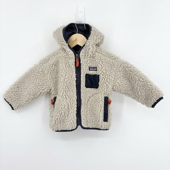 Patagonia Retro X Jacket Baby 12-18 Months Deep Pile Polar Fleece Hooded Warm - Picture 1 of 6